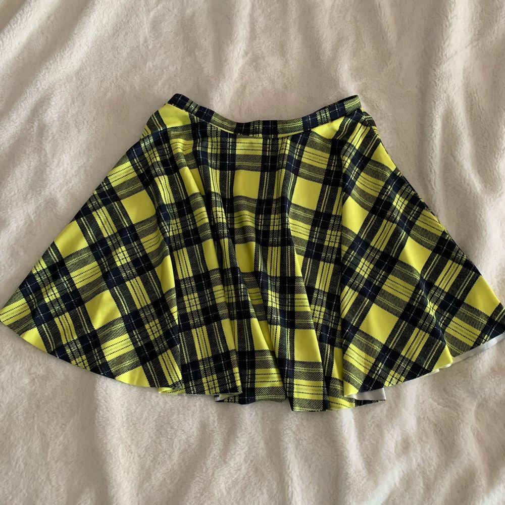 Yellow Plaid Skirt